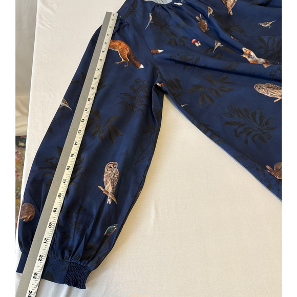 Wayward Fancies EShakti Womens L Fairy Blouse Woodland Whimsical Animal Mushroom - Picture 10 of 11
